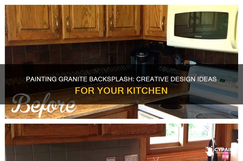 can you paint a design on granite backsplash in kit