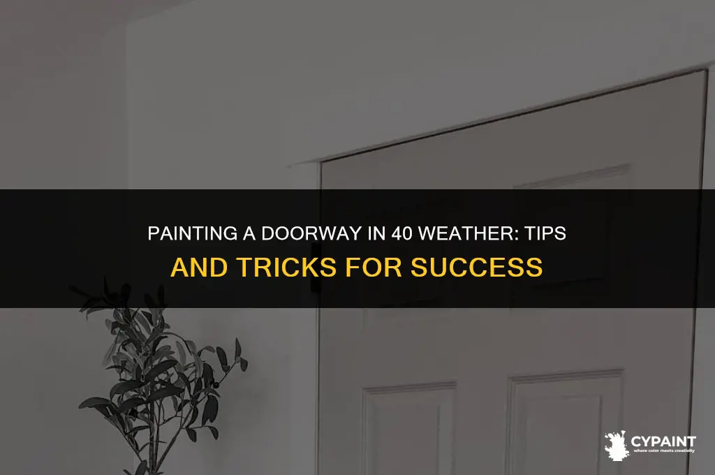 can you paint a doorway in 40 weather