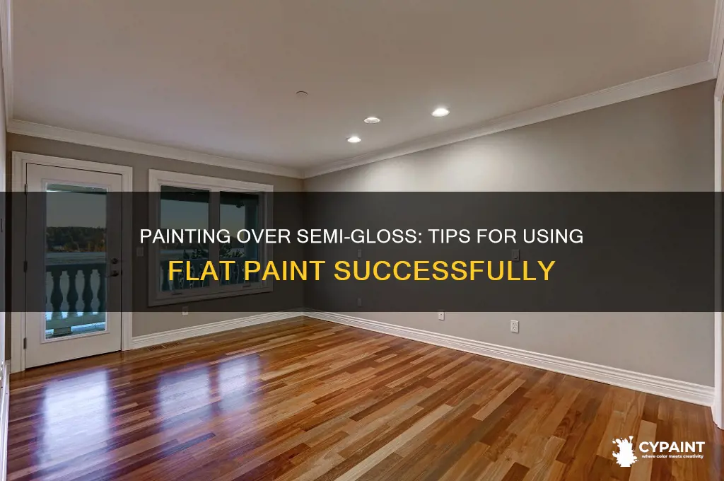 can you paint a flat paint over a semi gloss