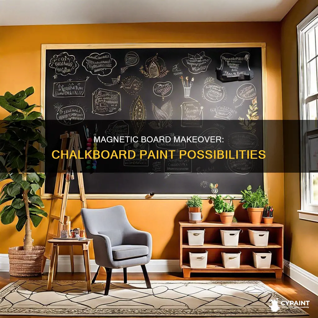 can you paint a magnetic board with chalkboard paint