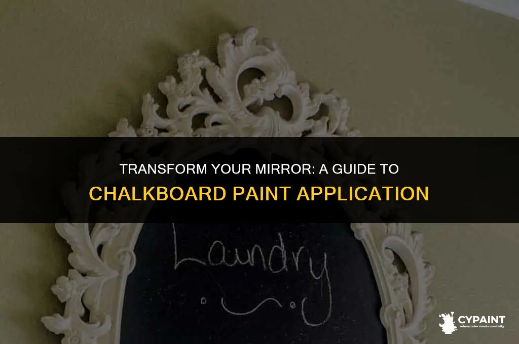 can you paint a mirror with chalkboard paint