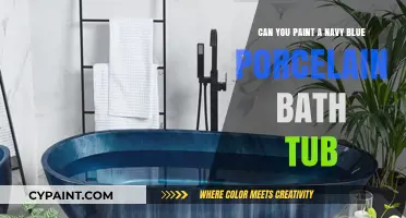 How to Paint Your Navy Blue Porcelain Bathtub