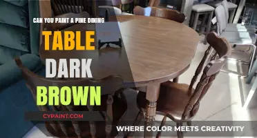 How to Paint a Pine Dining Table Dark Brown