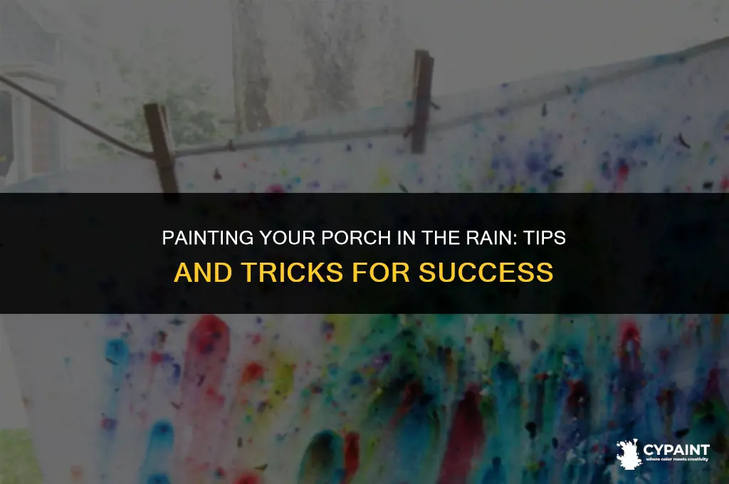 can you paint a porch in the rain