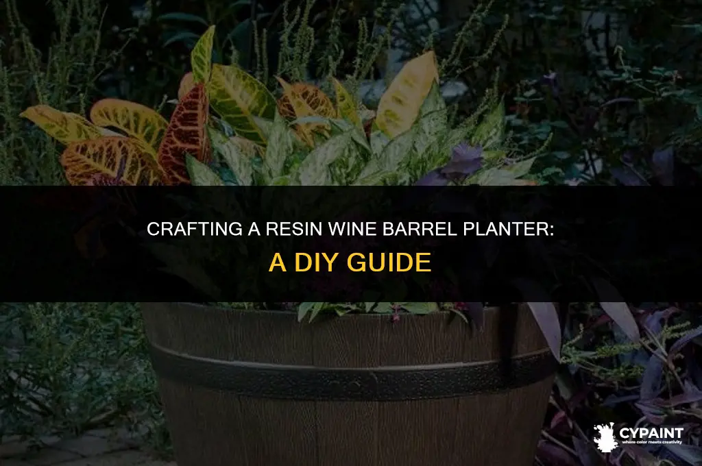 can you paint a resin wine barrel planter