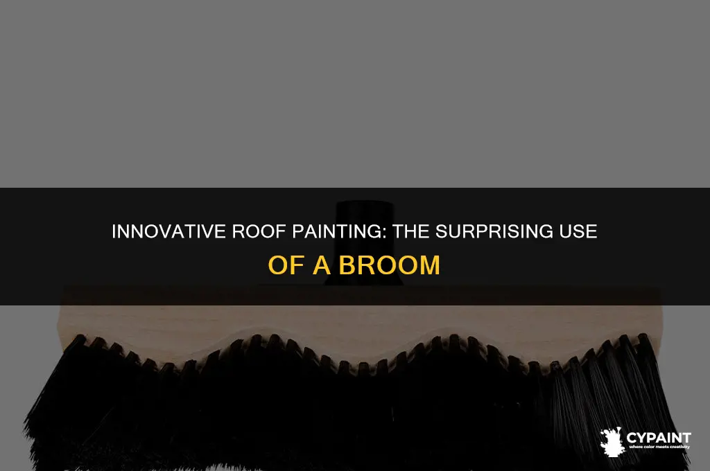 can you paint a roof with a broom