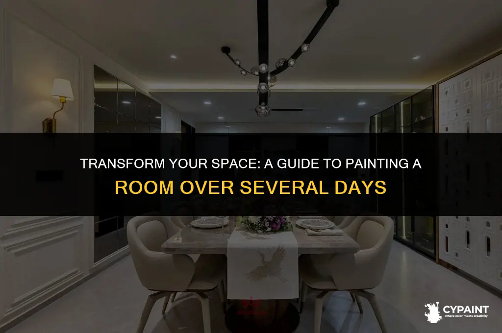 can you paint a room over several days