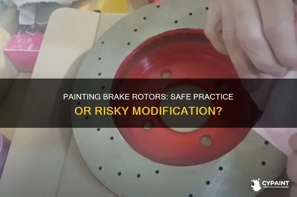 can you paint a rotor where the brake pad is
