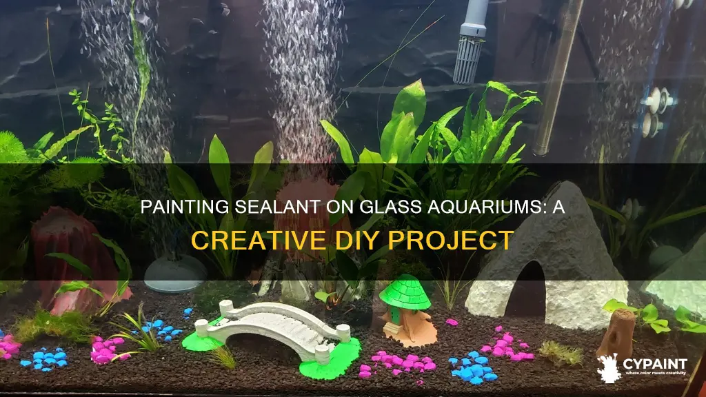 can you paint a sealant on a glass aquarium