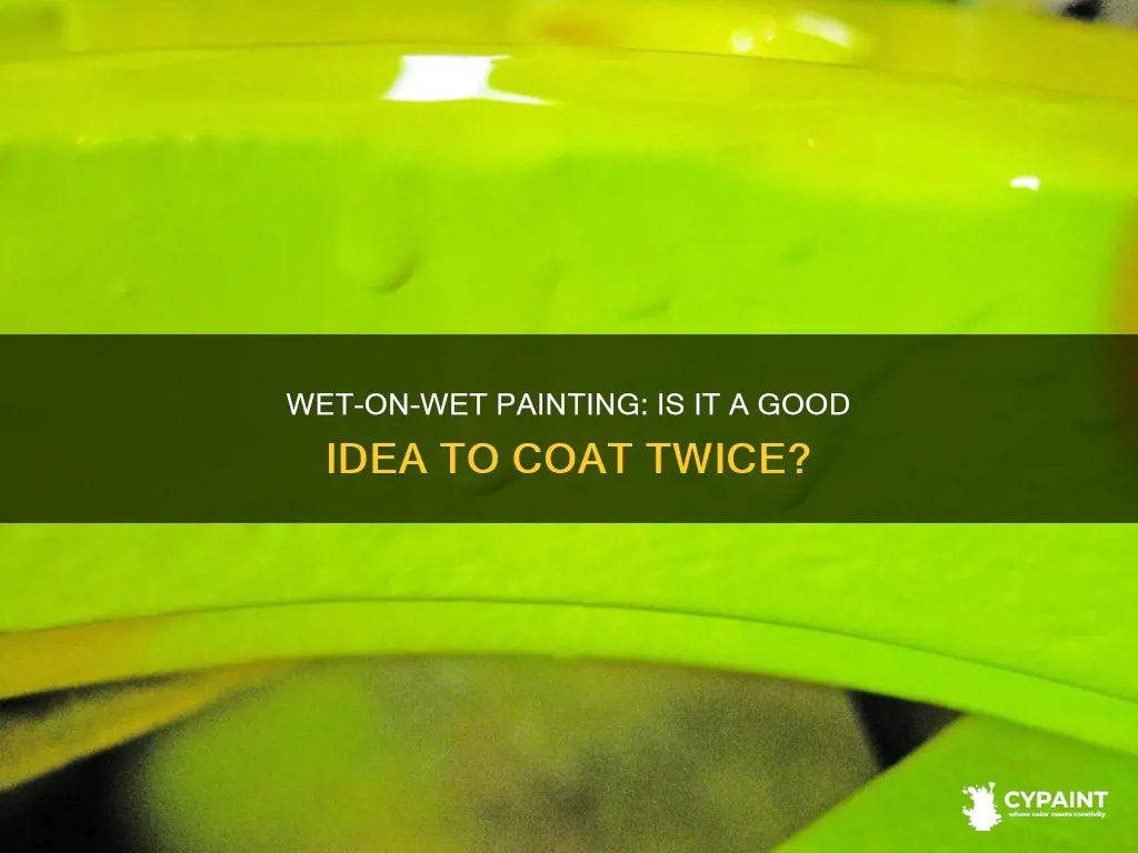 can you paint a second coat over wet paint