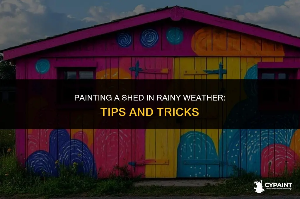 can you paint a shed in the rain