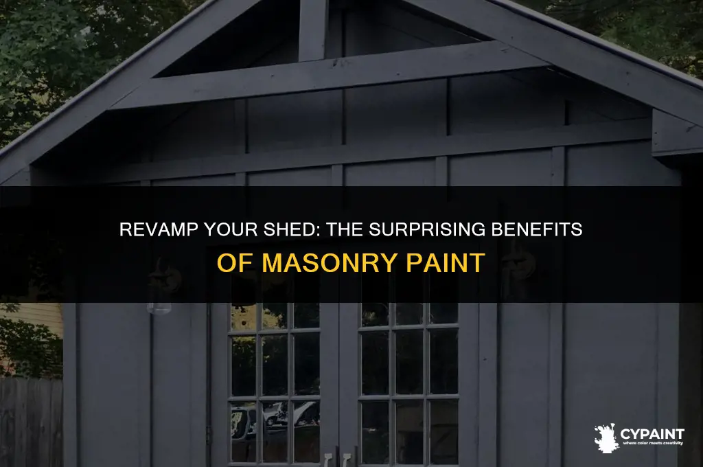 can you paint a shed with masonry paint