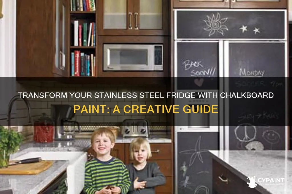 can you paint a stainless steel refrigerator with chalkboard paint