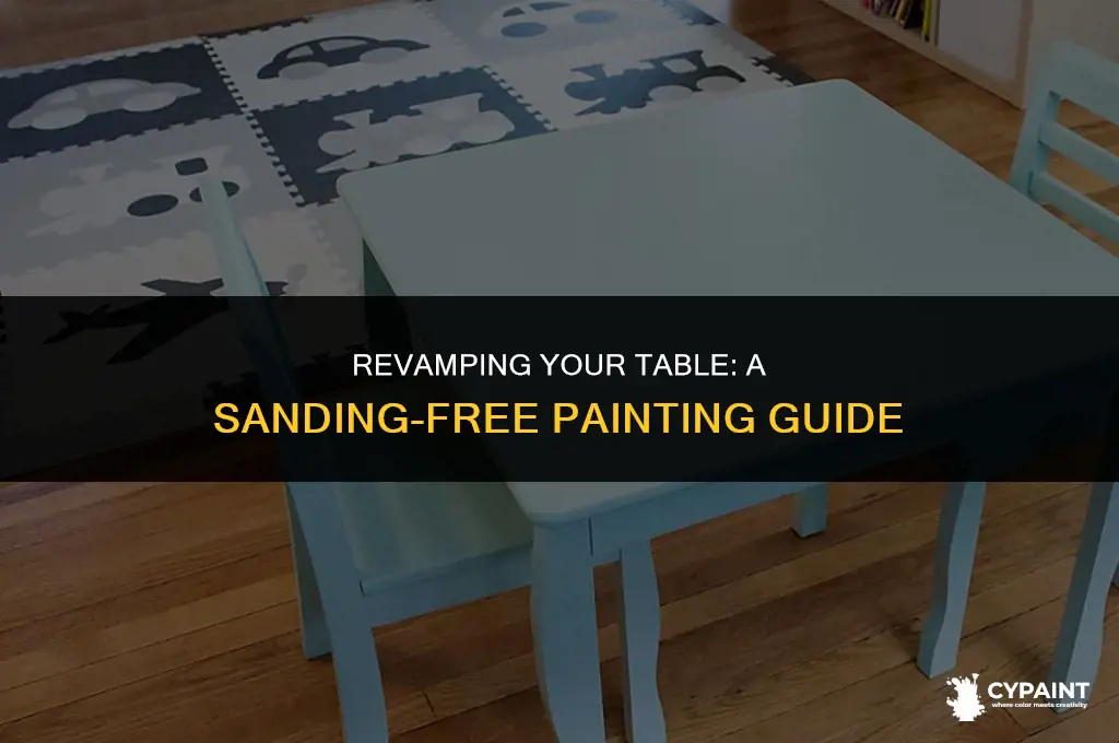 can you paint a table without sanding it