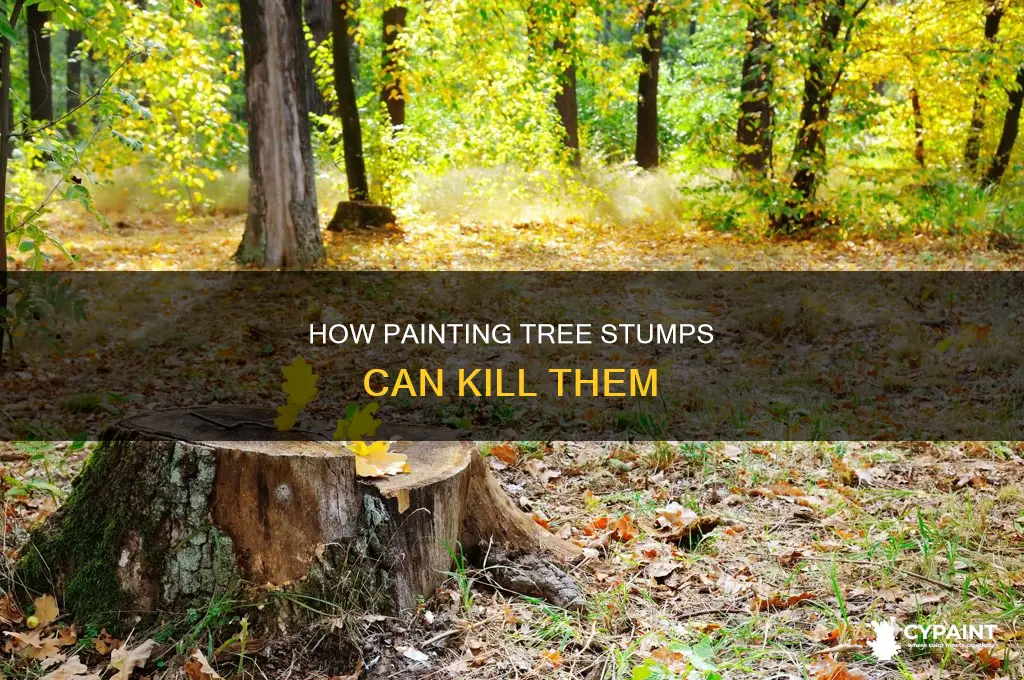 can you paint a tree stump to kill it