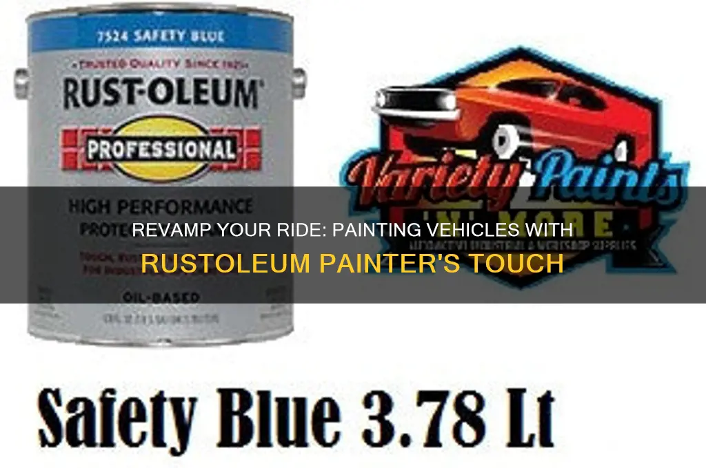 can you paint a vehicle with rustoleum painters touch paint