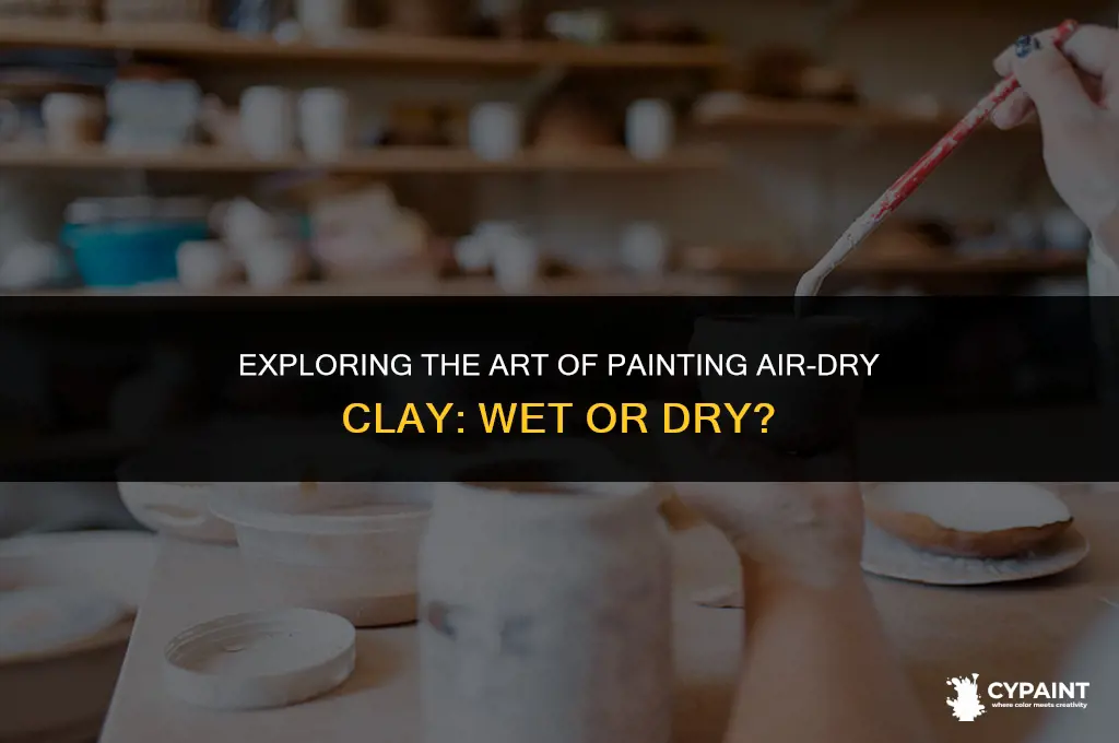 can you paint air dry clay when wet