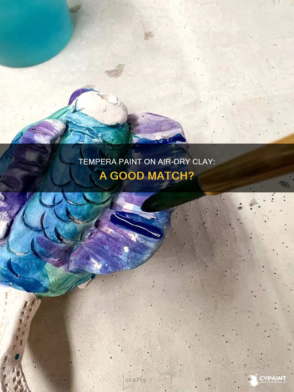 can you paint air dry clay with tempera paint