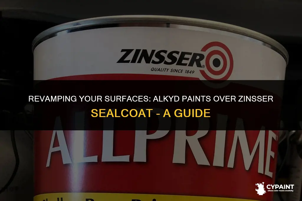 can you paint alkyd products over zinsser sealcoat