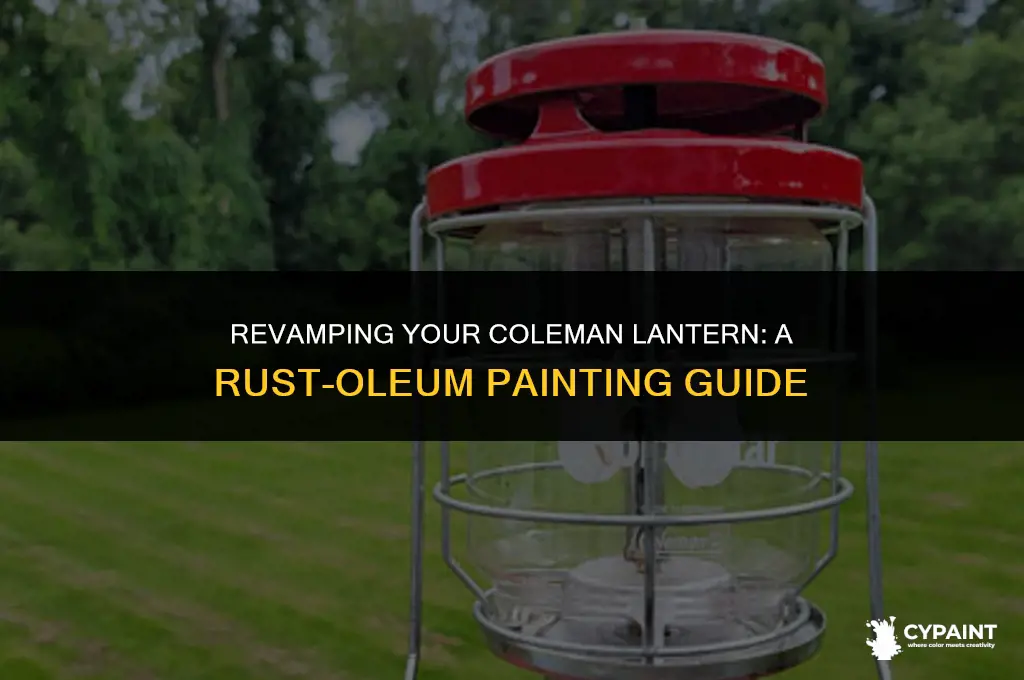 can you paint ametal coleman lantern with rustoleum