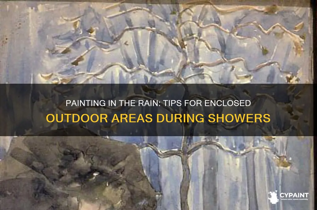 can you paint an enclosed otside area while its raining