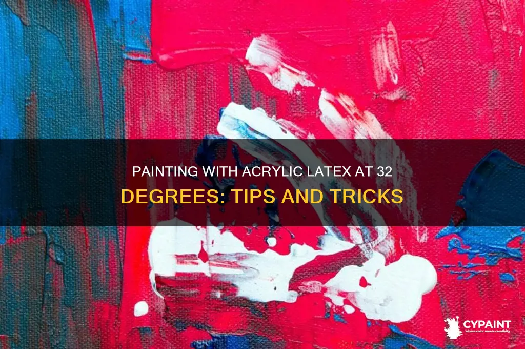 can you paint arcylic latax when temp is 32 degree