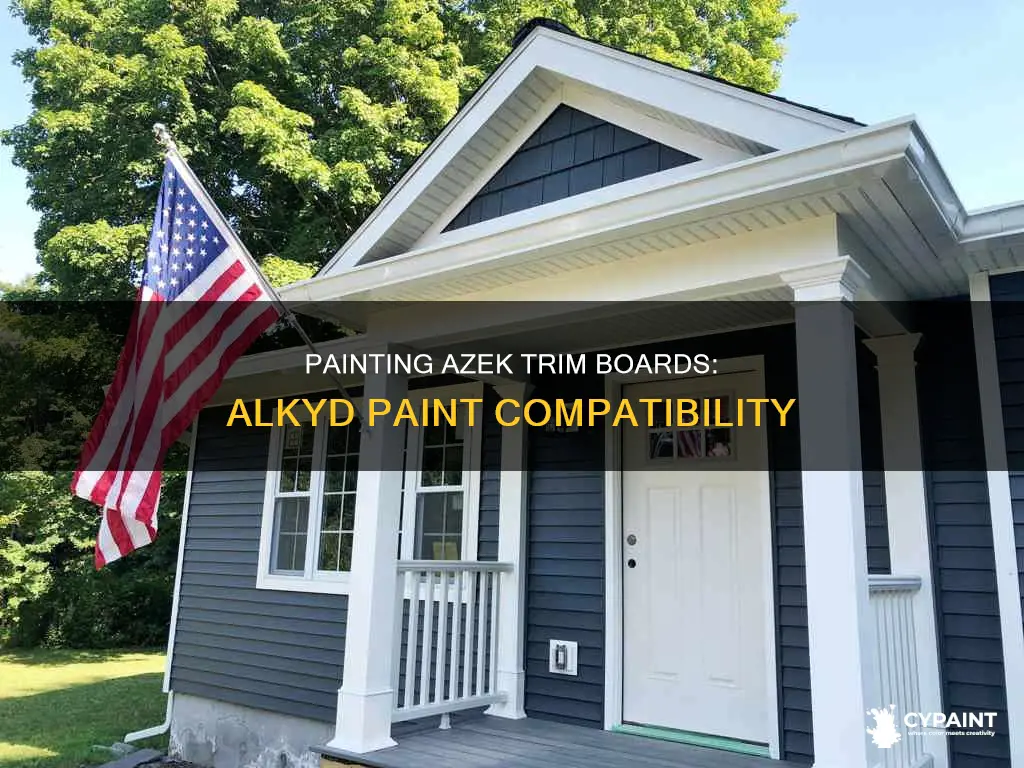 can you paint azek trim boards with alkyd paint