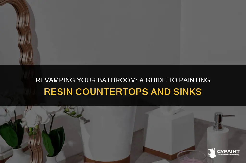 can you paint bathroom resin countertops and sinks