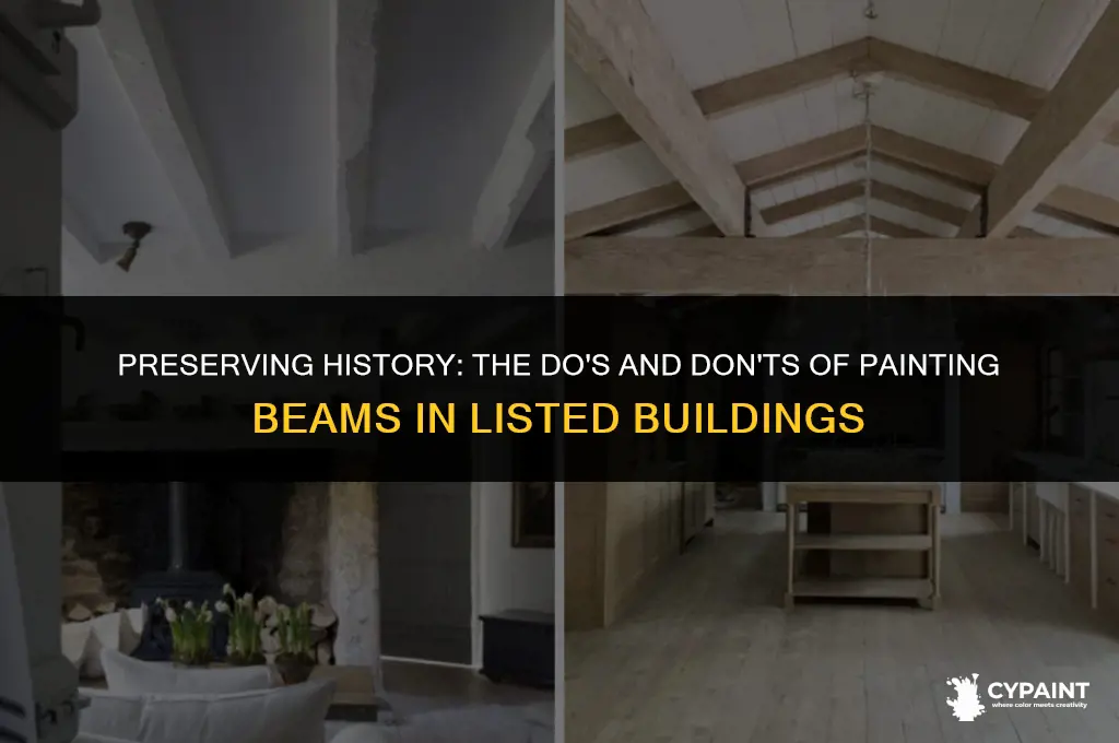 can you paint beams in a listed building