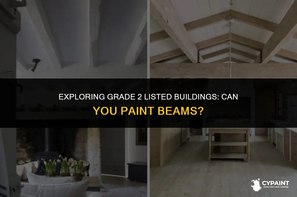can you paint beams in grade 2 listed