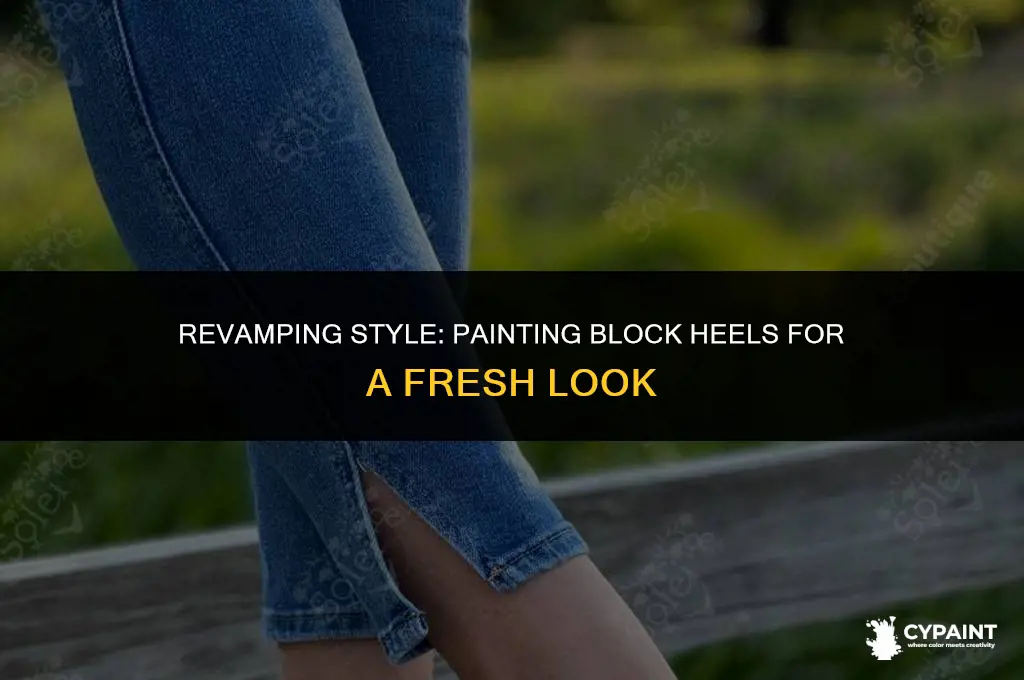 can you paint block heel of a ahoe