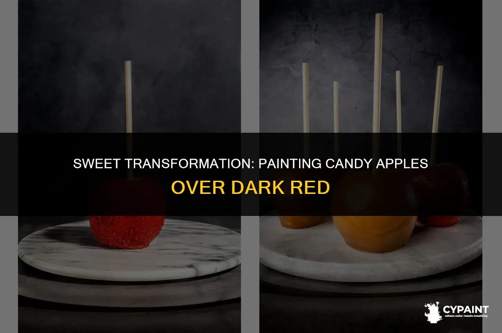 can you paint candy apple over dark red