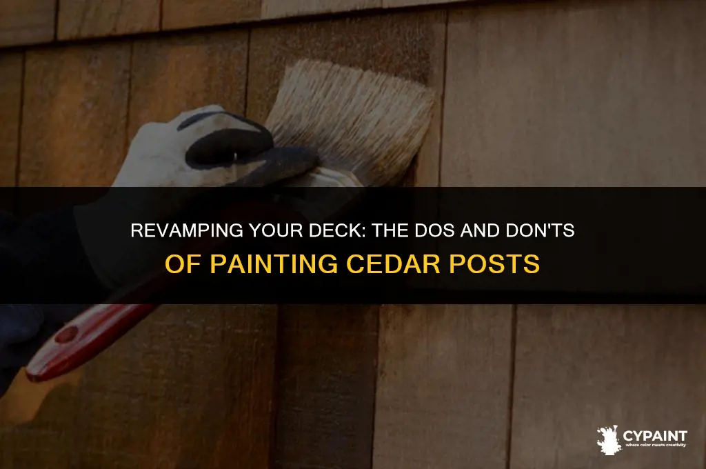 can you paint cedar posts on a deck