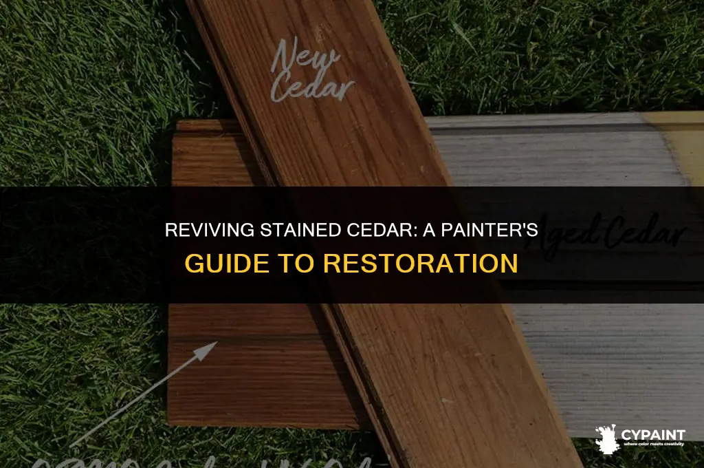 can you paint cedar that has been stained