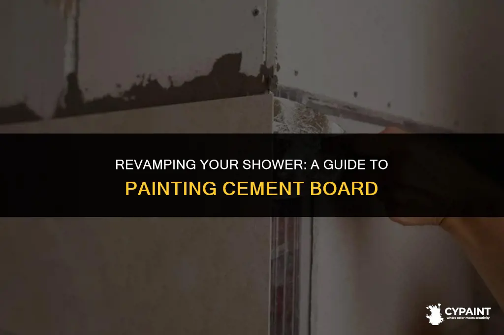 can you paint cement board in a shower