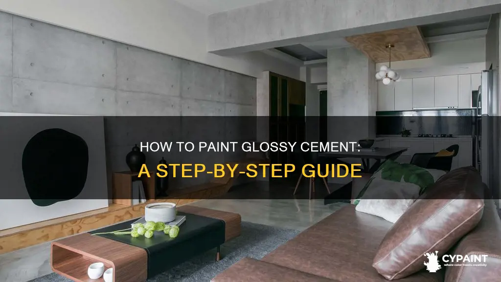can you paint cement that has a glossy finish