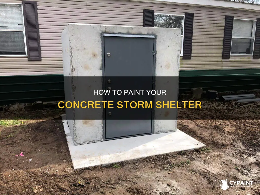 can you paint concrete storm shelter with regular paint