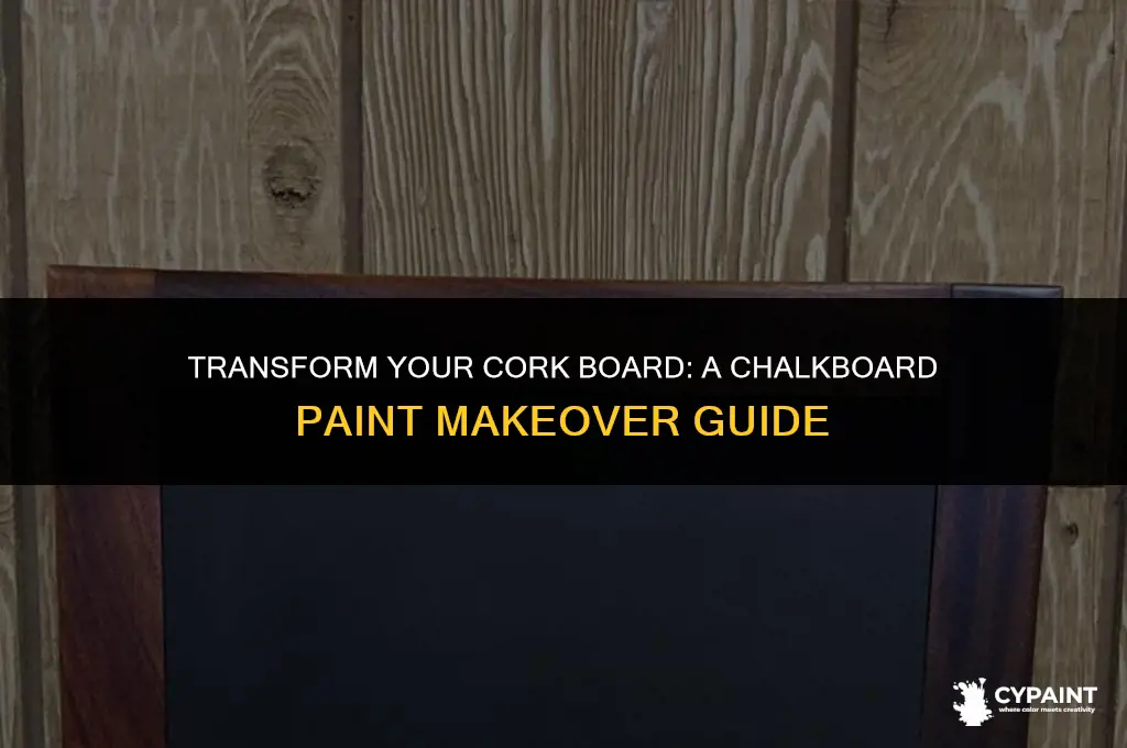 can you paint cork board with chalkboard paint