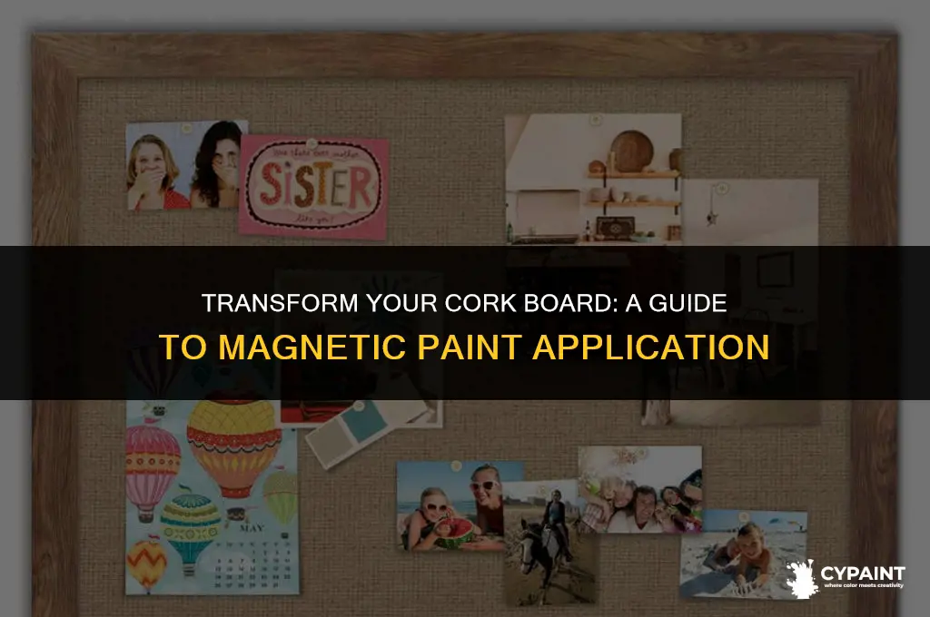 can you paint cork board with magnetic paint