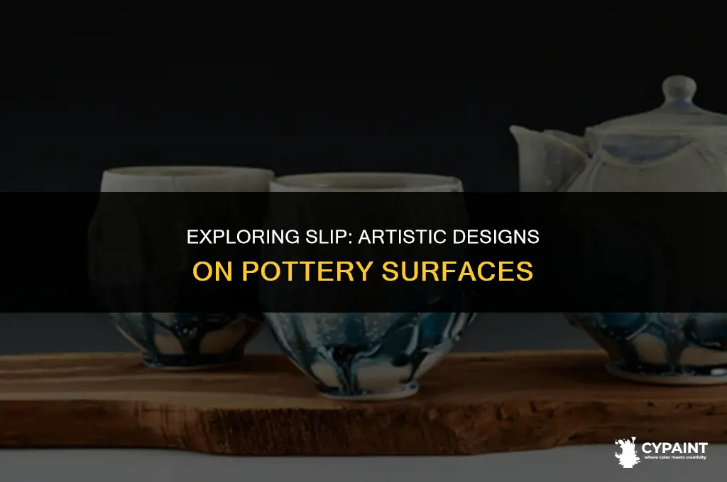 can you paint designs on pottery with slip
