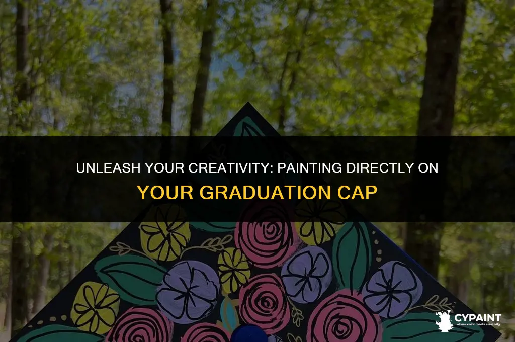 can you paint directly on a graduation cap