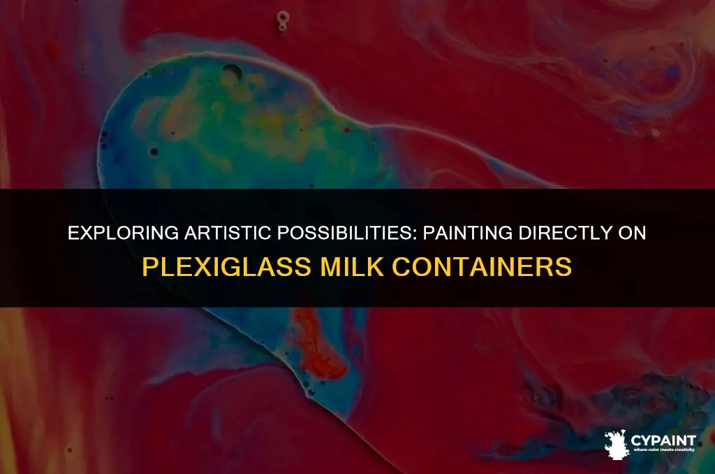 can you paint directly onto plexi-glass milk