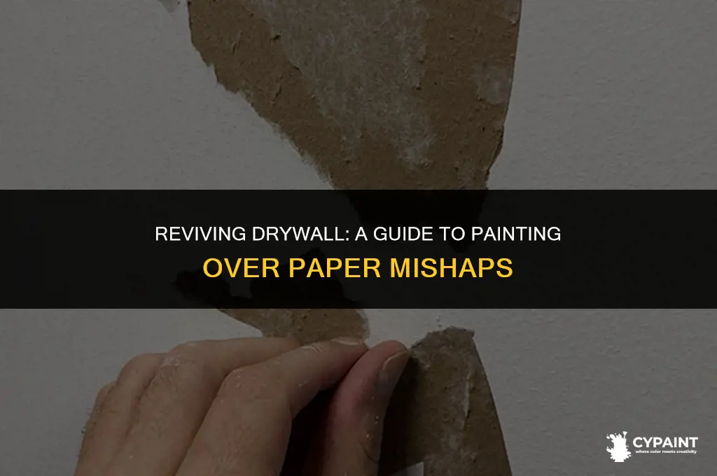 can you paint drywall with paper messed up