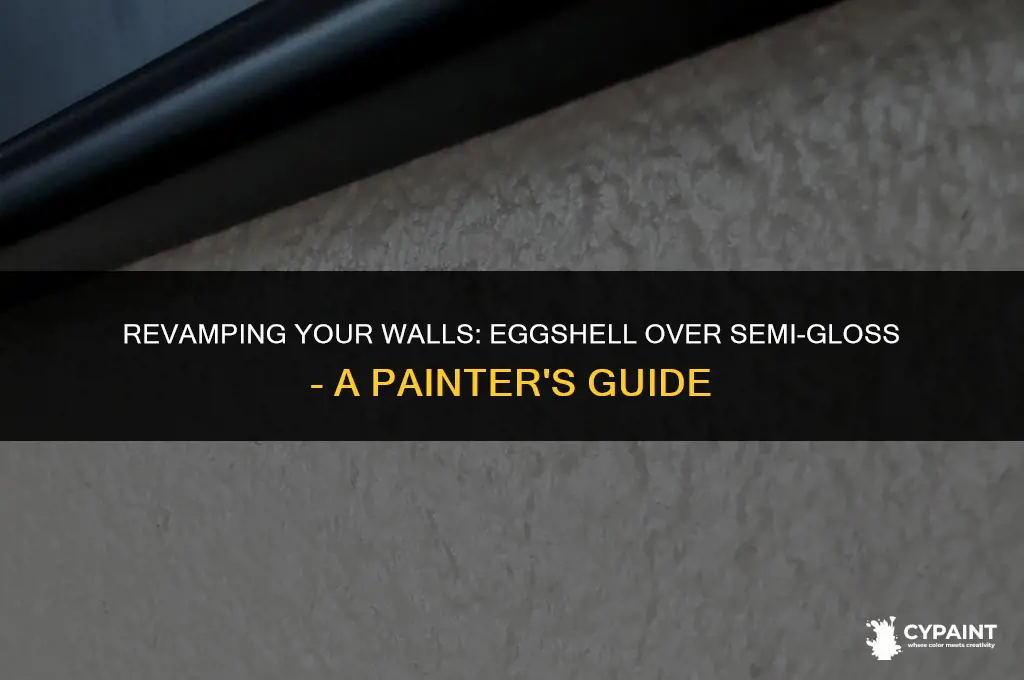 can you paint eggshell finish over semi gloss