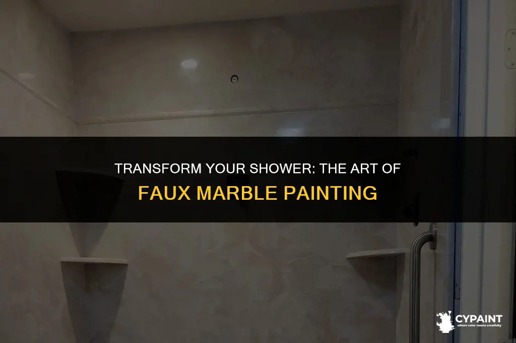 can you paint faux marble in a shower