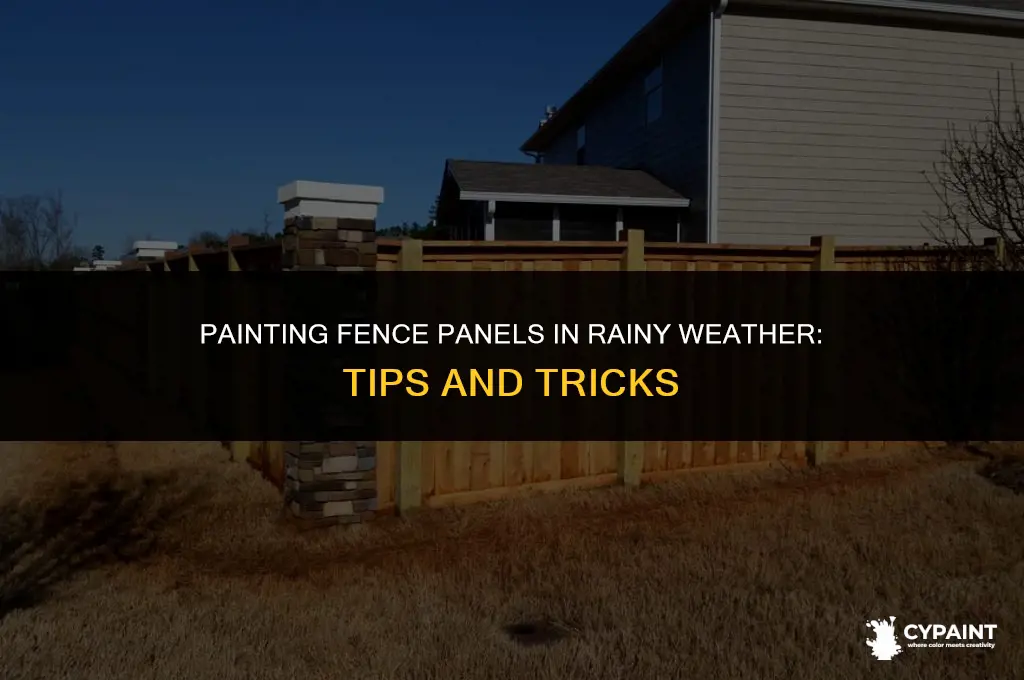 can you paint fence panels in the rain