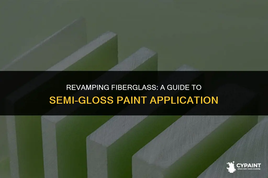 can you paint fiberglass with semi gloss paint