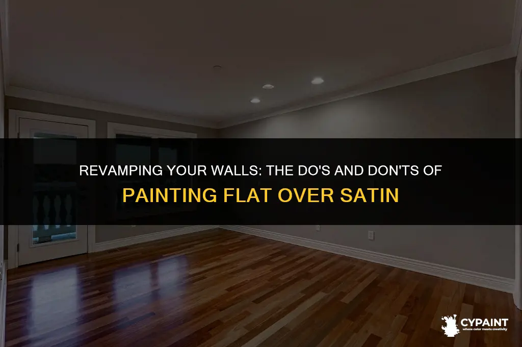 can you paint flat paint over satin paint