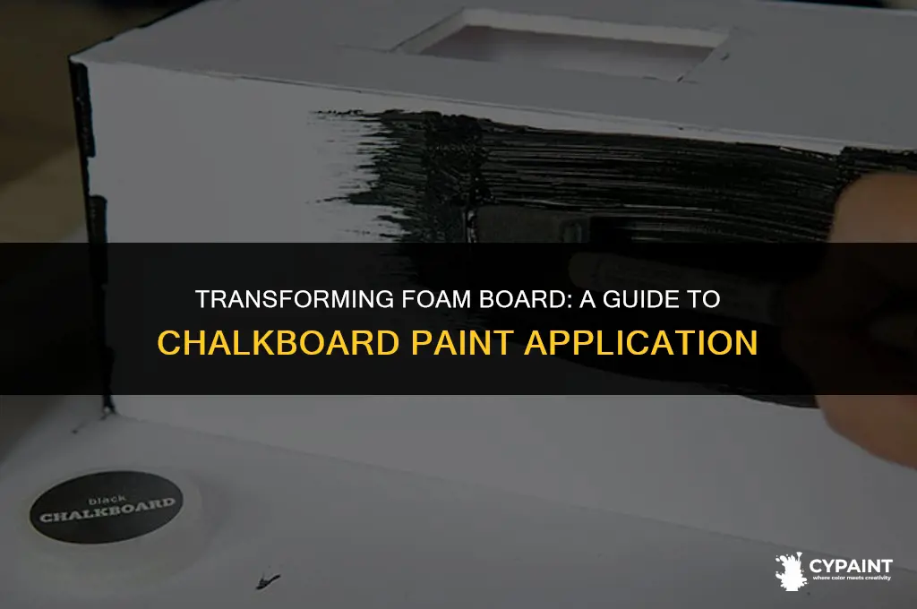 can you paint foam board with chalkboard paint
