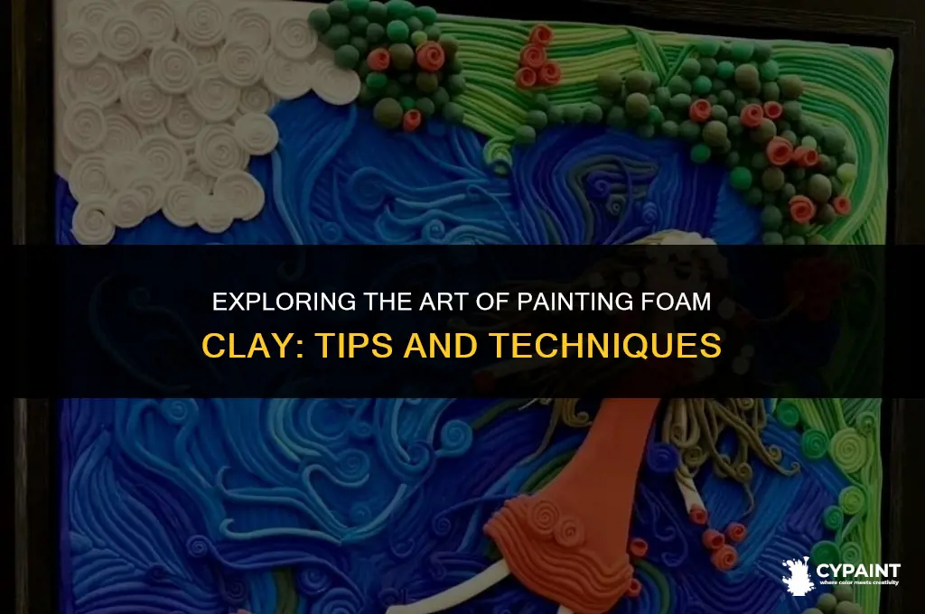 can you paint foam clay before it dries
